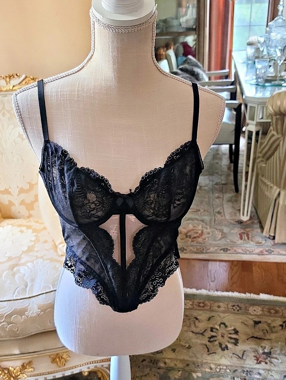 Black Lace Bodysuit Like New